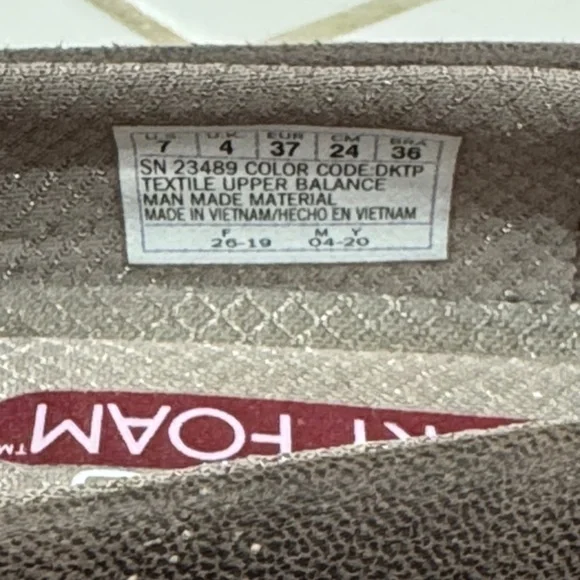 Skechers Air-Cooled Memory Foam Slip In Shoes - Taupe - Size 7 - Picture 6 of 8